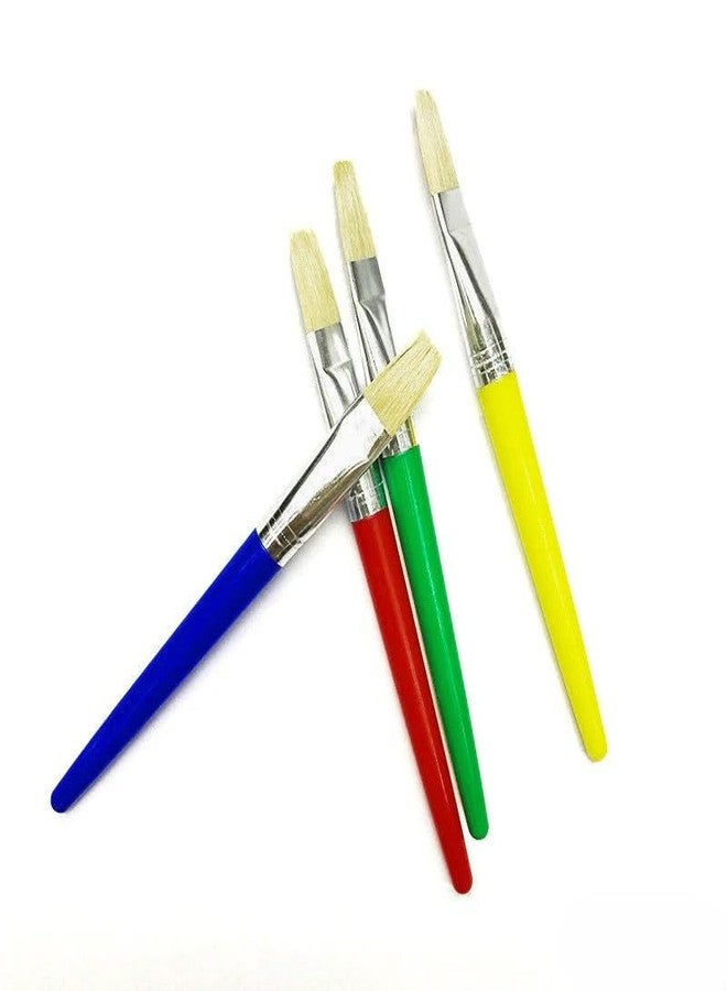 Brille Bee Professional Painting Brush Set - Soft Bristles, Ideal for Acrylics, Watercolor & Oil Paints (4Pc Paint Brush Flat) - Image 3